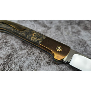 ЗОЛОТИЙ БАЛЬЗАМ авторський складаний ніж ручної роботи майстерні GRYFON, Сталь CPM® S125V™ 64 HRC. Photo 3